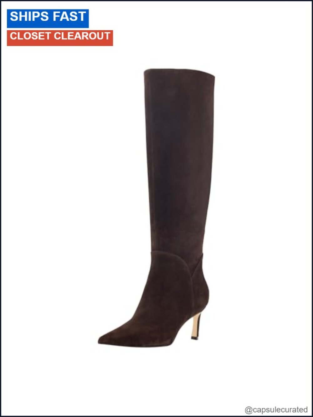 Marc Fisher LTD Sabrina Knee High Boots Suede Stiletto Heel